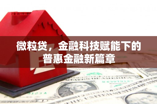 芦山微粒贷，金融科技赋能下的普惠金融新篇章