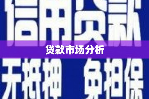 芦山贷款市场分析