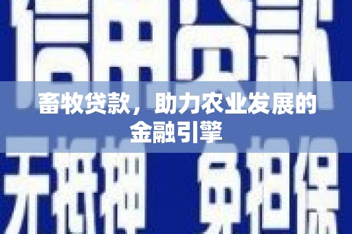 芦山畜牧贷款，助力农业发展的金融引擎