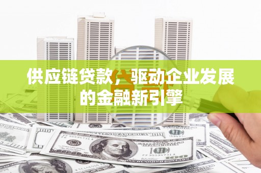 芦山供应链贷款，驱动企业发展的金融新引擎