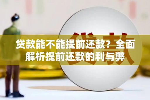 芦山贷款能不能提前还款？全面解析提前还款的利与弊