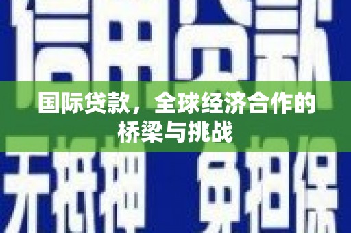 芦山国际贷款，全球经济合作的桥梁与挑战