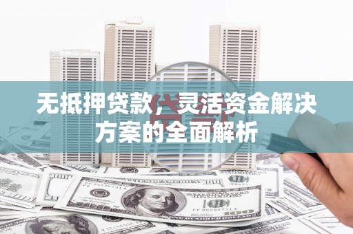 芦山无抵押贷款，灵活资金解决方案的全面解析
