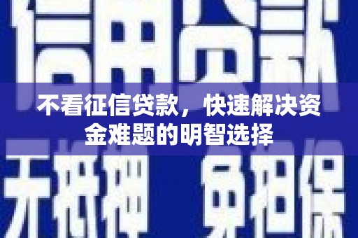 芦山不看征信贷款，快速解决资金难题的明智选择