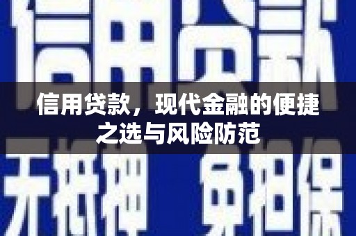芦山信用贷款，现代金融的便捷之选与风险防范