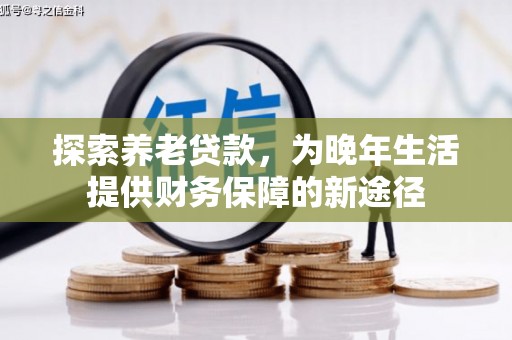 芦山探索养老贷款，为晚年生活提供财务保障的新途径