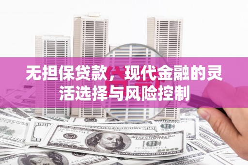 芦山无担保贷款，现代金融的灵活选择与风险控制
