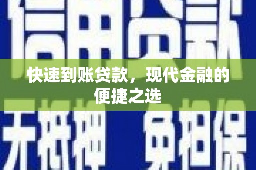 芦山快速到账贷款，现代金融的便捷之选