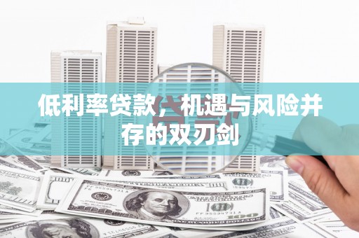 芦山低利率贷款，机遇与风险并存的双刃剑