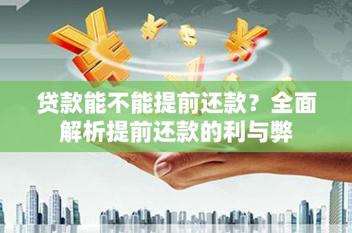 芦山贷款能不能提前还款？全面解析提前还款的利与弊