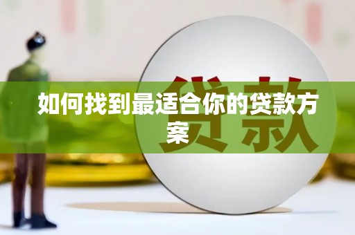 芦山如何找到最适合你的贷款方案